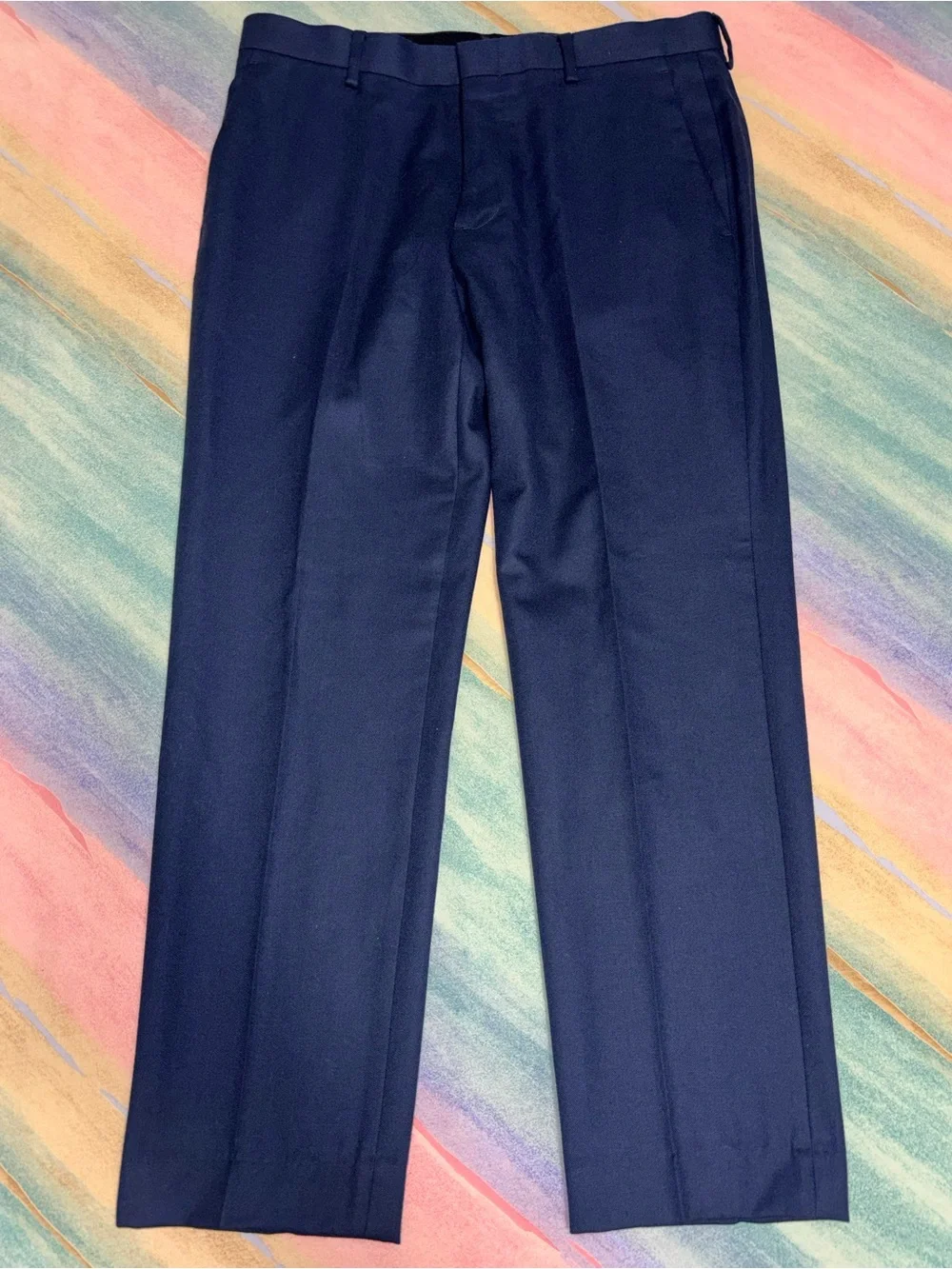 J. Crew Ludlow Slim navy blue Italian Suit (Jacket/Pants) size 40R wool cotton